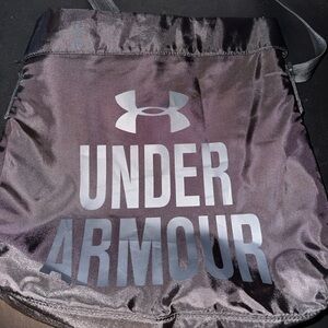 Under Armour Metallic Black Drawstring Backpack